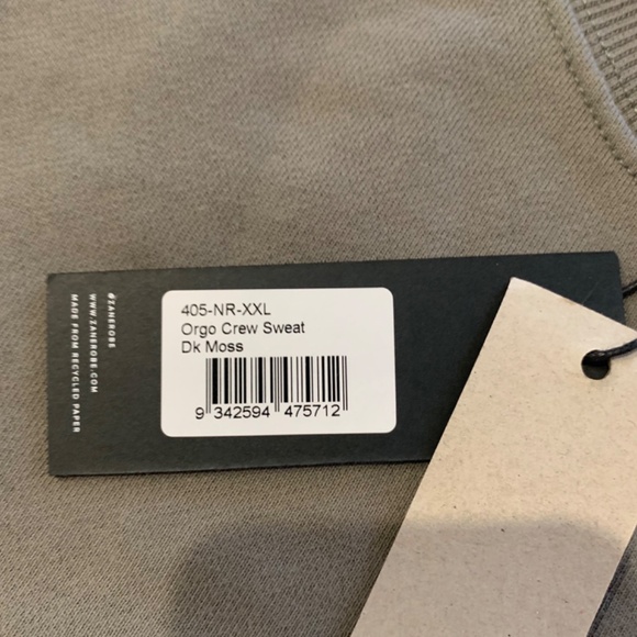 Zanerobe Orgo Crew Sweat Dk Moss Size: XXL - Picture 5 of 7